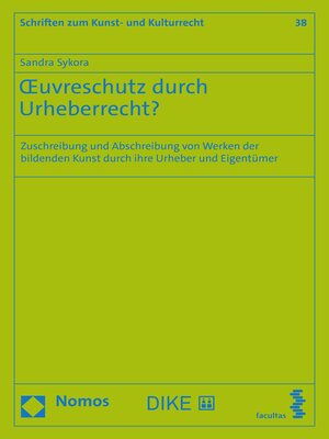 cover image of Œuvreschutz durch Urheberrecht?